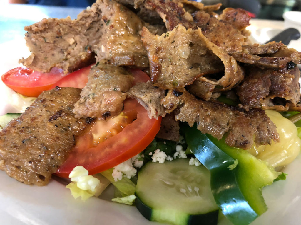 Greek Salad with Gyro Topping